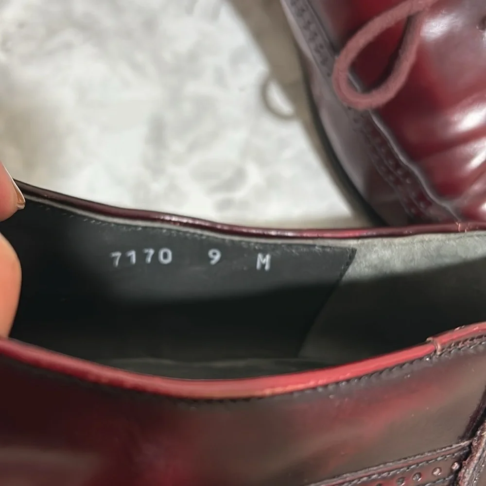 BRUNO MAGLI STEWARD MENS DRESS SHOES LEATHER MADE IN ITALY BURGUNDY Sz 9 - Picture 5 of 11